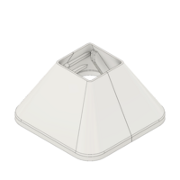 33-4545CAP-0 MODULAR SOLUTIONS PART<br>45 SUPPORT FOOT PLASTIC COVER CAP LIGHT GRAY